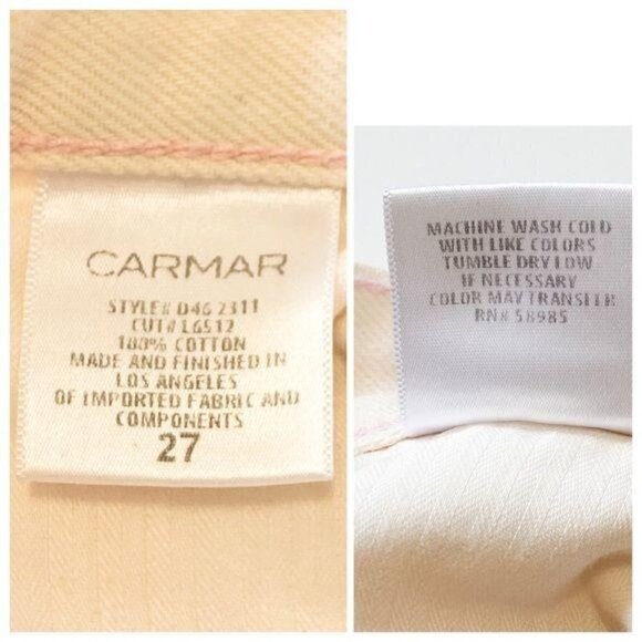 Carmar Avery Beatrice Zip Front Denim Skirt Sz 27 - Picture 12 of 14